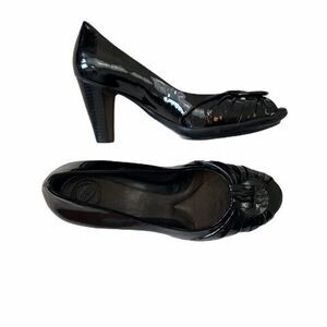 Nurture Drake Black Patent Leather Peep To…